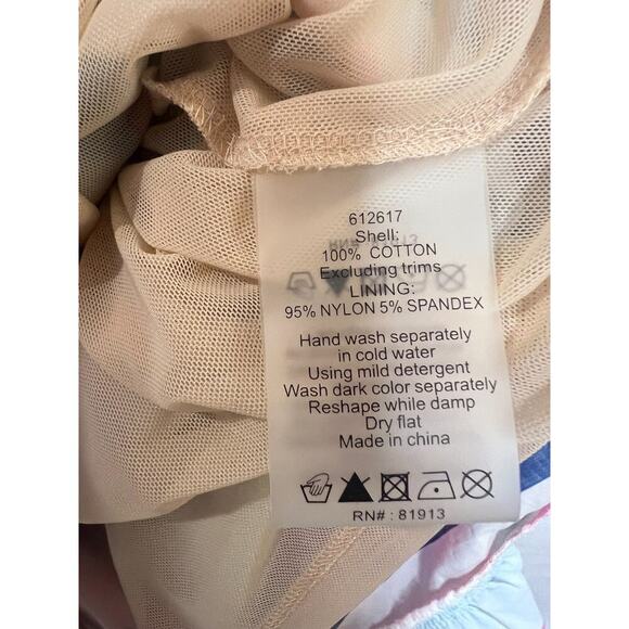 Plenty By Tracy Reese Maxi Dress Multi Color Stripes Ruffles Tie Back Size LG - Picture 4 of 5